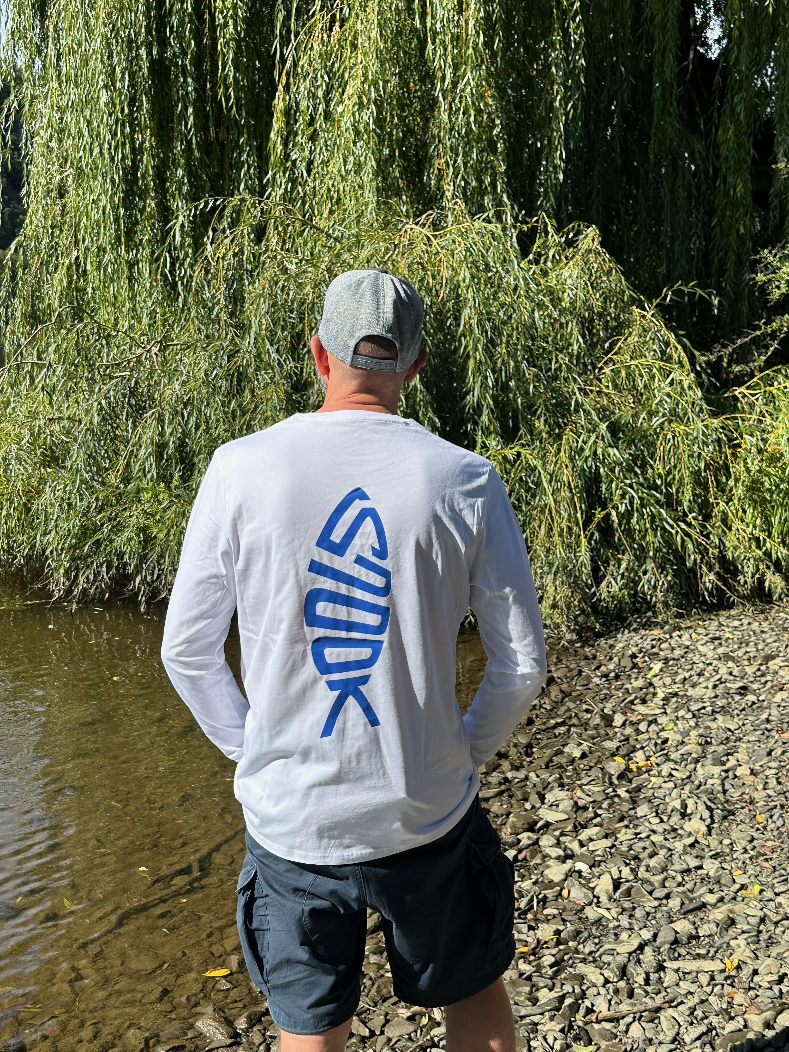 Bílé triko s dlouhým rukávem snook