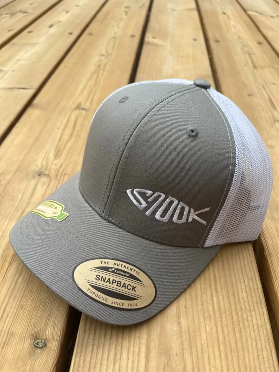 Šedo/bílá Trucker kšiltovka snook